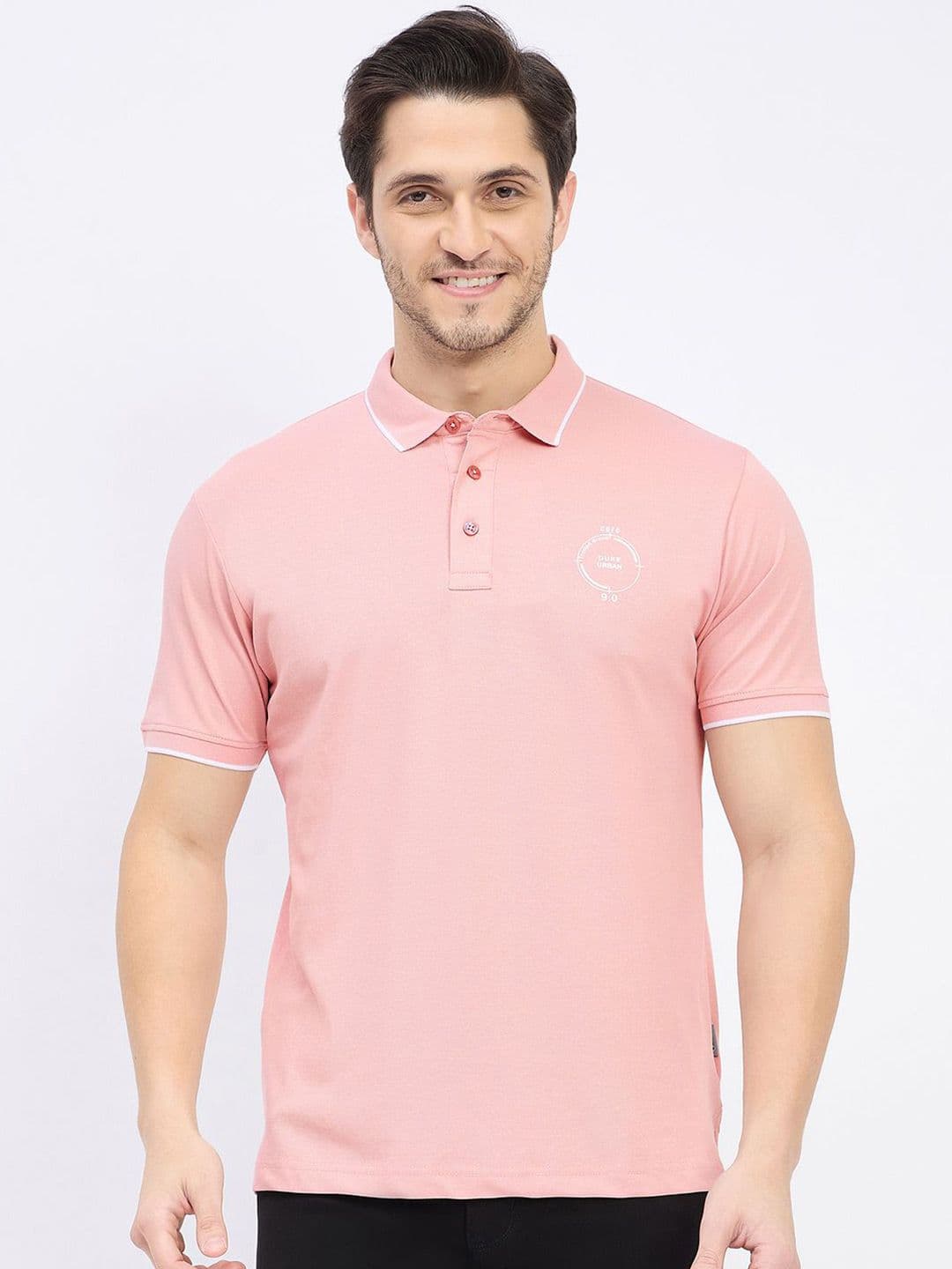 Duke Men Solid Polo Collar Slim Fit T-shirt - view 1