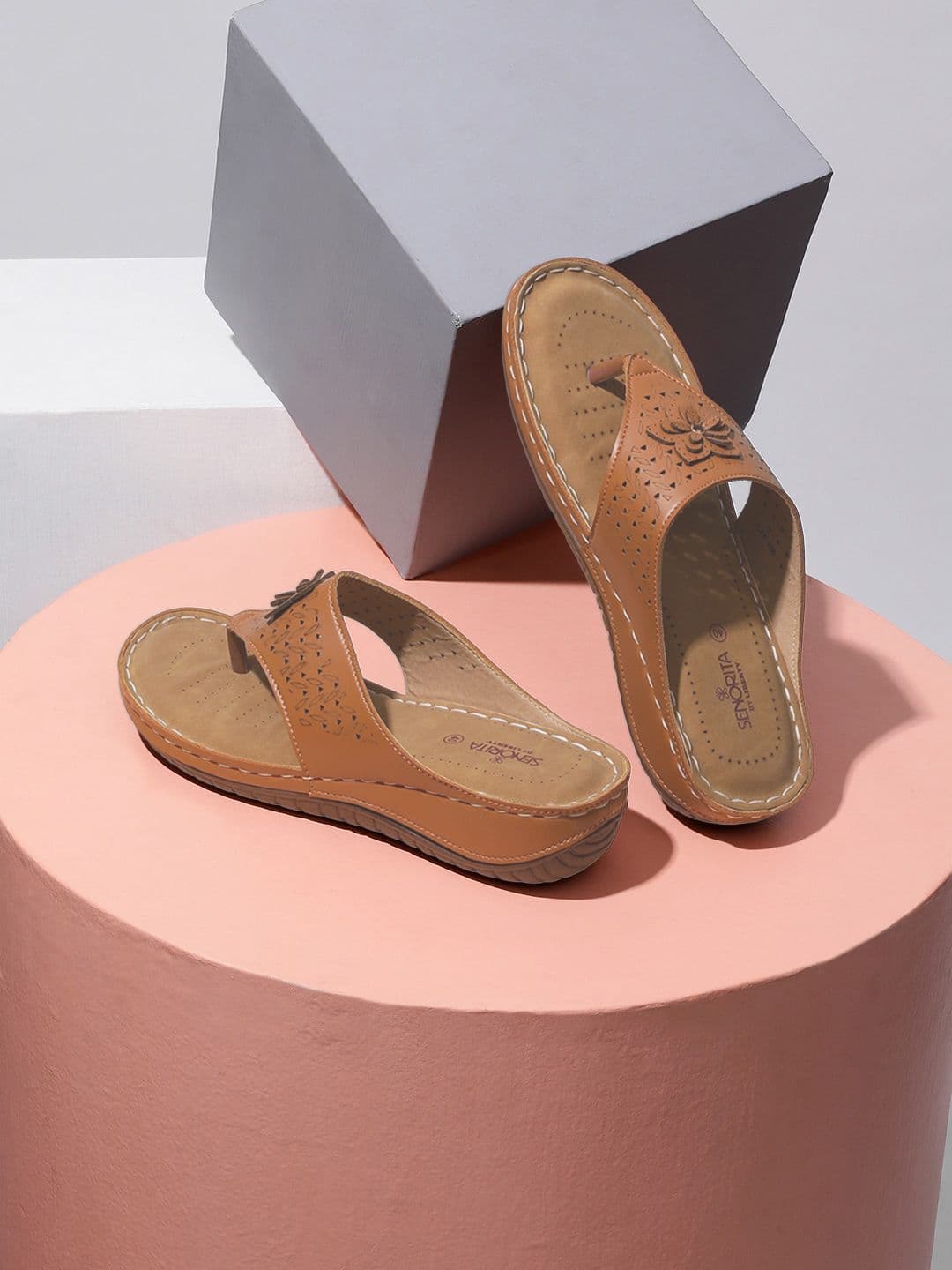 Liberty Textured Open Toe Comfort Heels - view 1