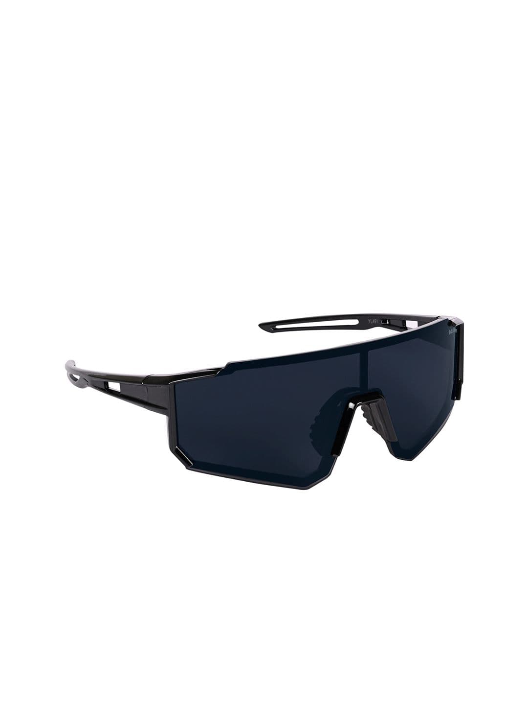 NuVew Unisex Sports Sunglasses with UV Protected Lens ES_16498-34-NW-YL491-BLK-BLK-SPWA - view 1