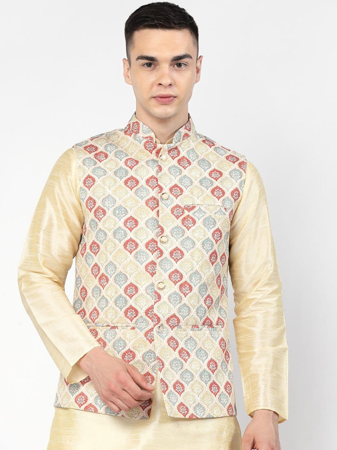 Badoliya & Sons Printed Nehru Jacket - view 1