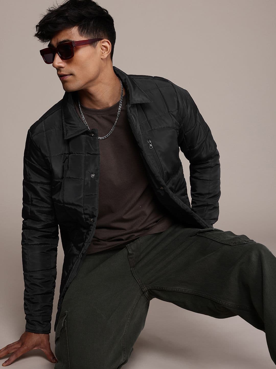 WROGN Spread Collar Quilted Jacket - view 1