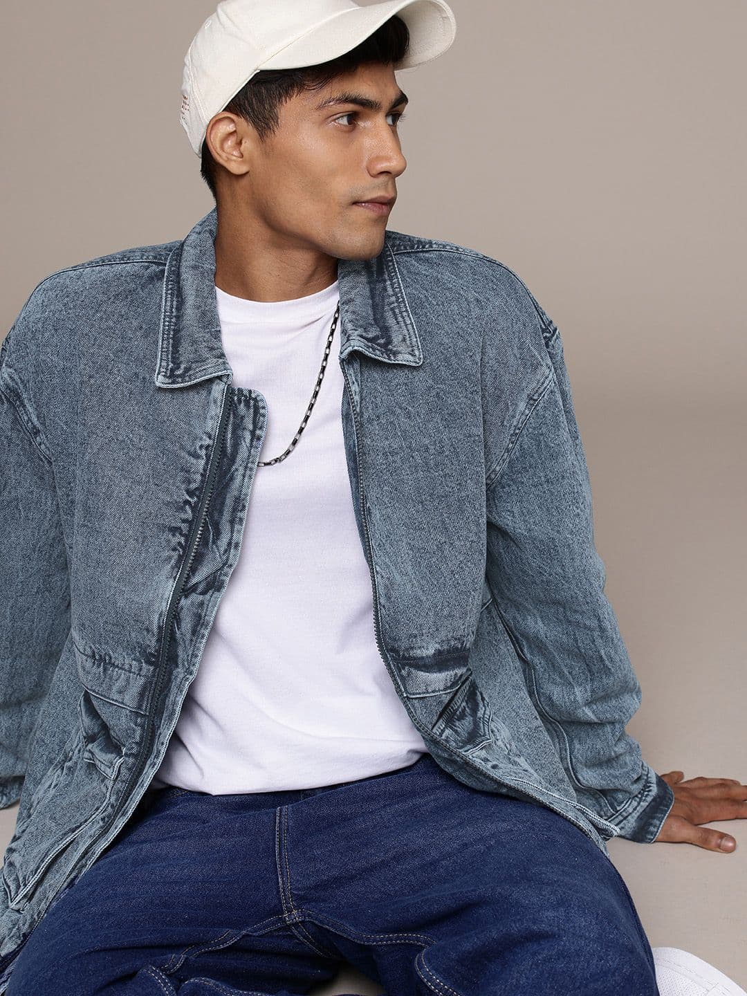 WROGN Cotton Oversized Fit Denim Jacket - view 1