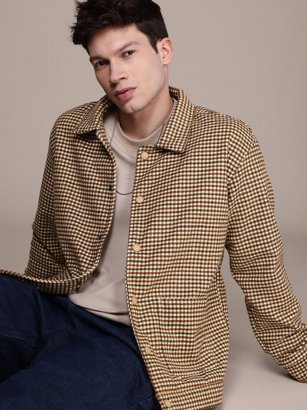 WROGN Checked Comfort Fit Tailored Jacket - view 1