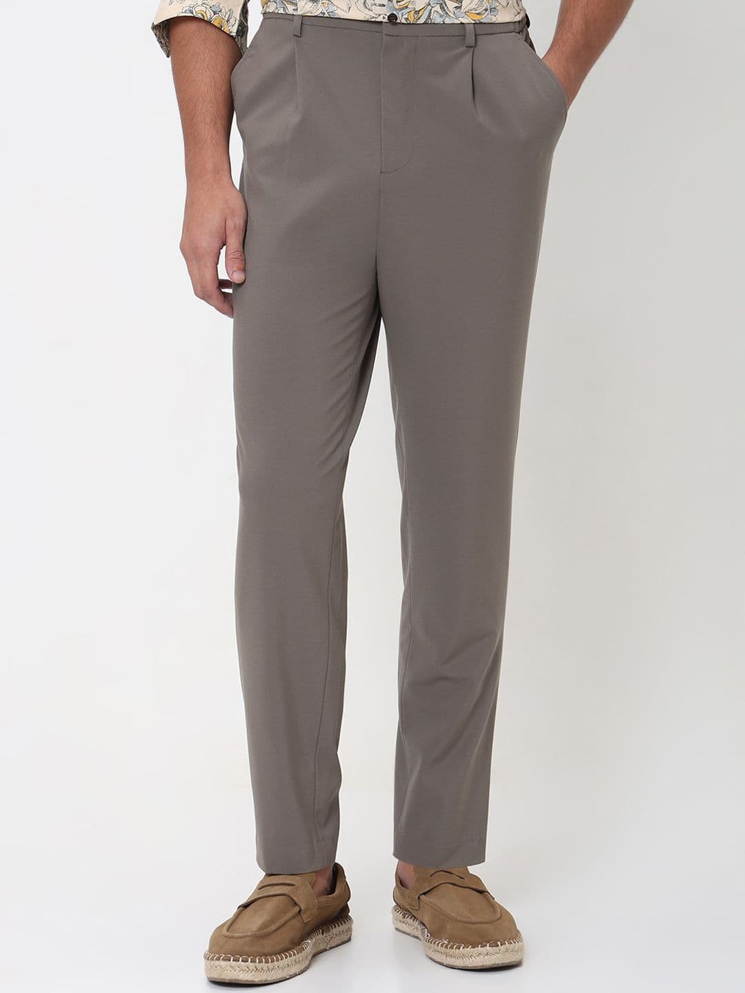 Mufti Men Relaxed Tapered Fit Pleated Formal Trouser - view 1