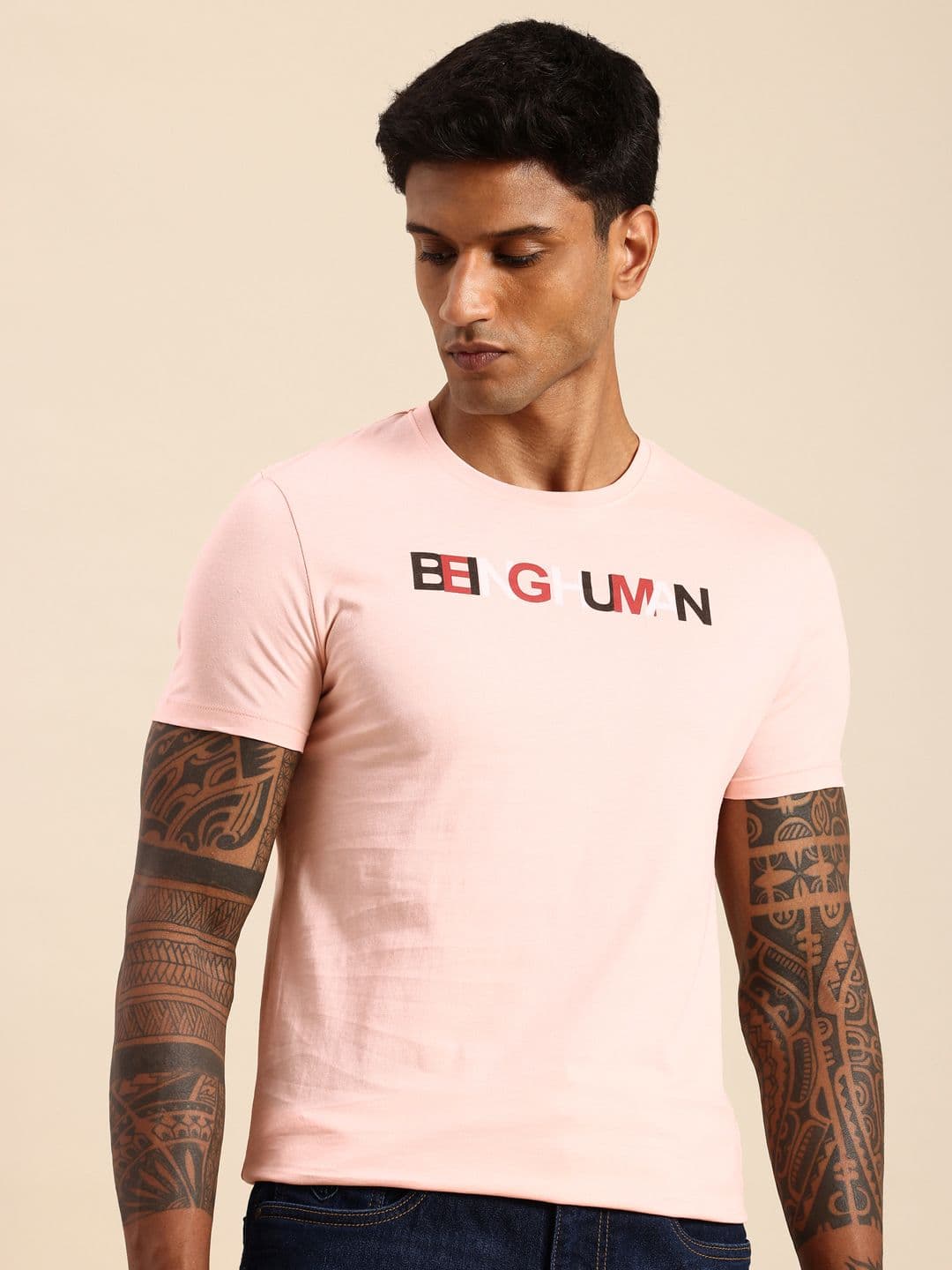 Being Human Brand Logo Printed Pure Cotton T-shirt - view 1