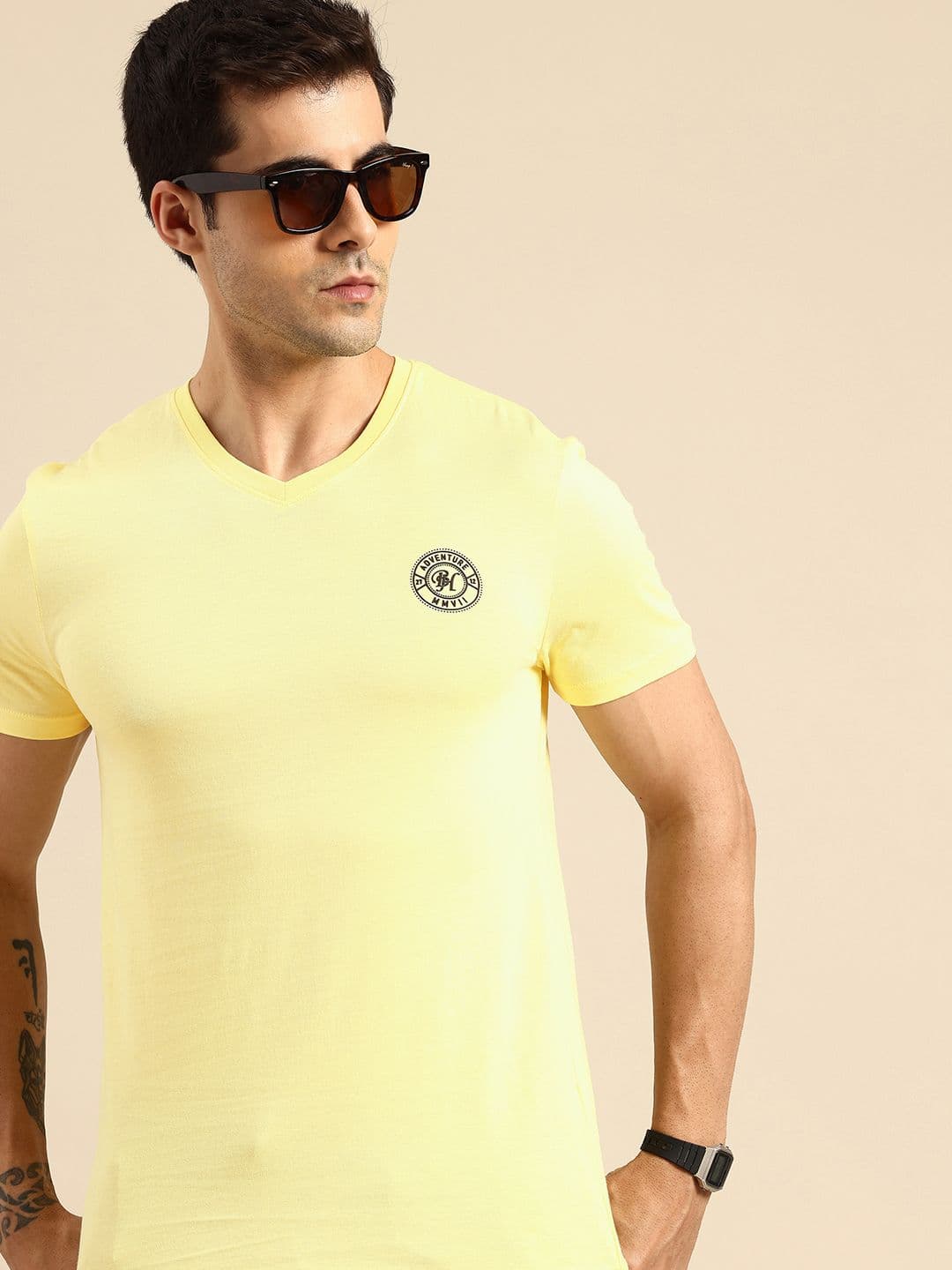 Being Human V-Neck Pure Cotton T-shirt - view 1
