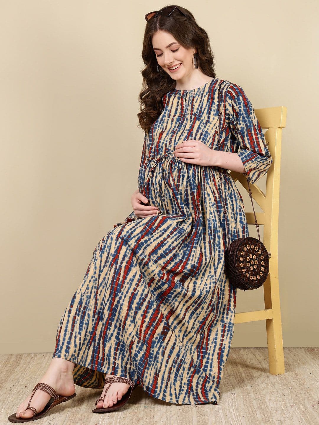 Nayo Women Maternity A-Line Maxi Dress - view 1