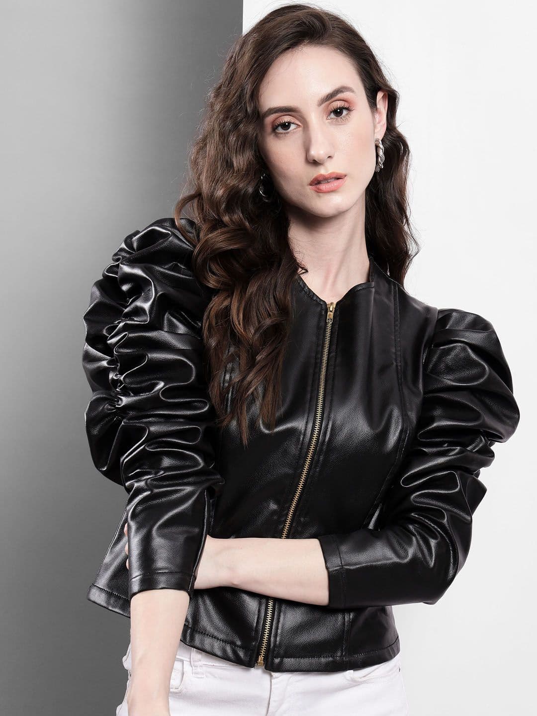 TANDUL Women Cotton Lightweight Crop Bomber Jacket - view 1