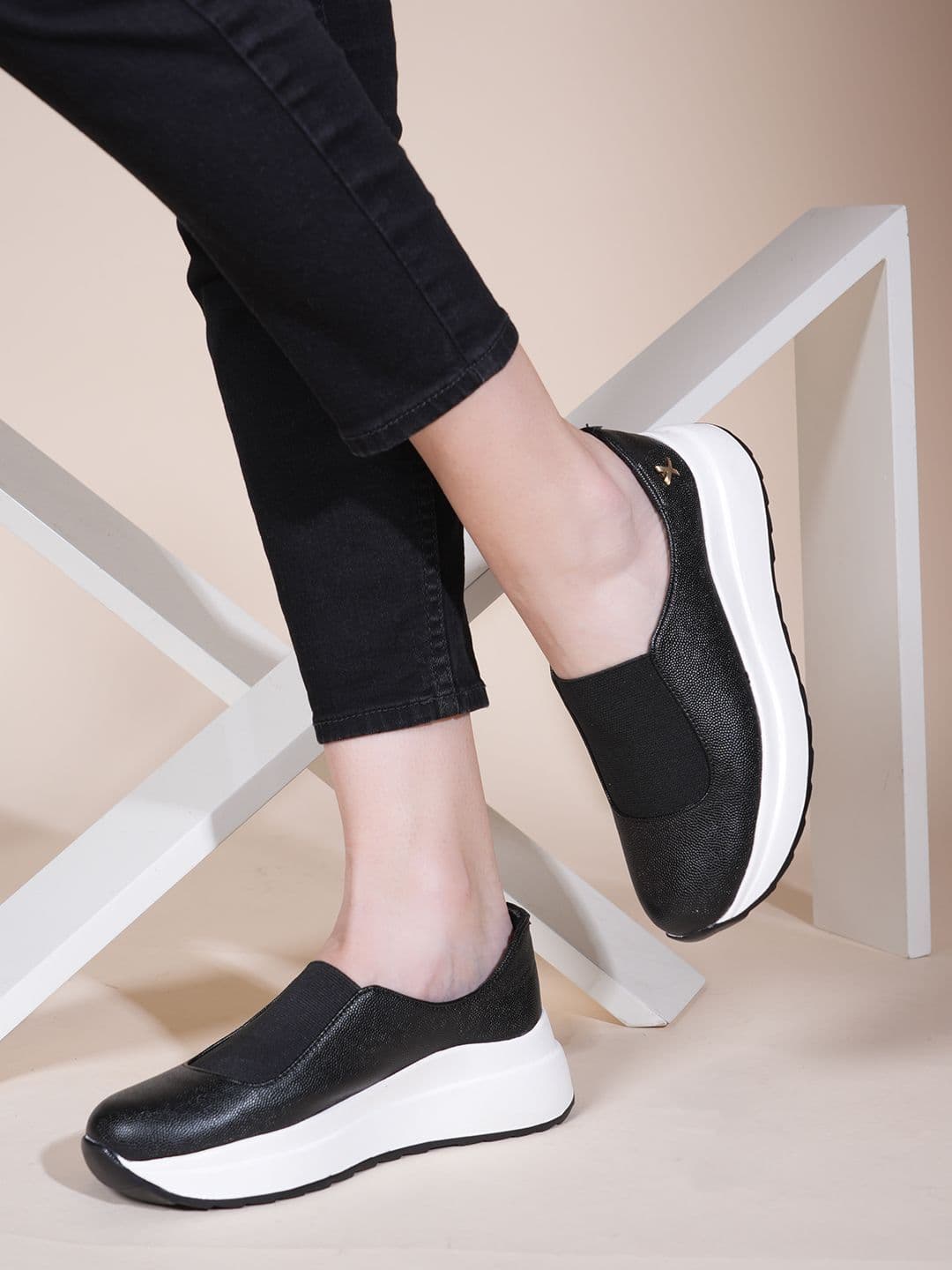 The Roadster Lifestyle Co Women Textured Slip-On Casual Sneakers - view 1