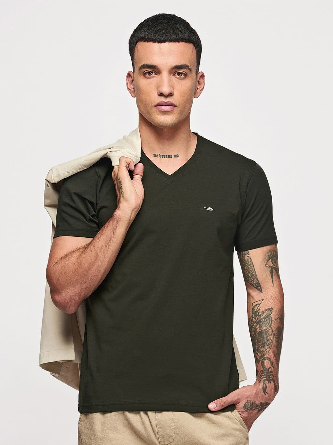 Red Flame Men's Regular Fit V-Neck Short Sleeves Casual Tshirts - view 1