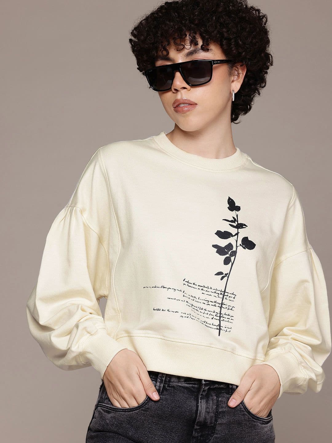 The Roadster Lifestyle Co. Printed Drop-Shoulder Sweatshirt - view 1