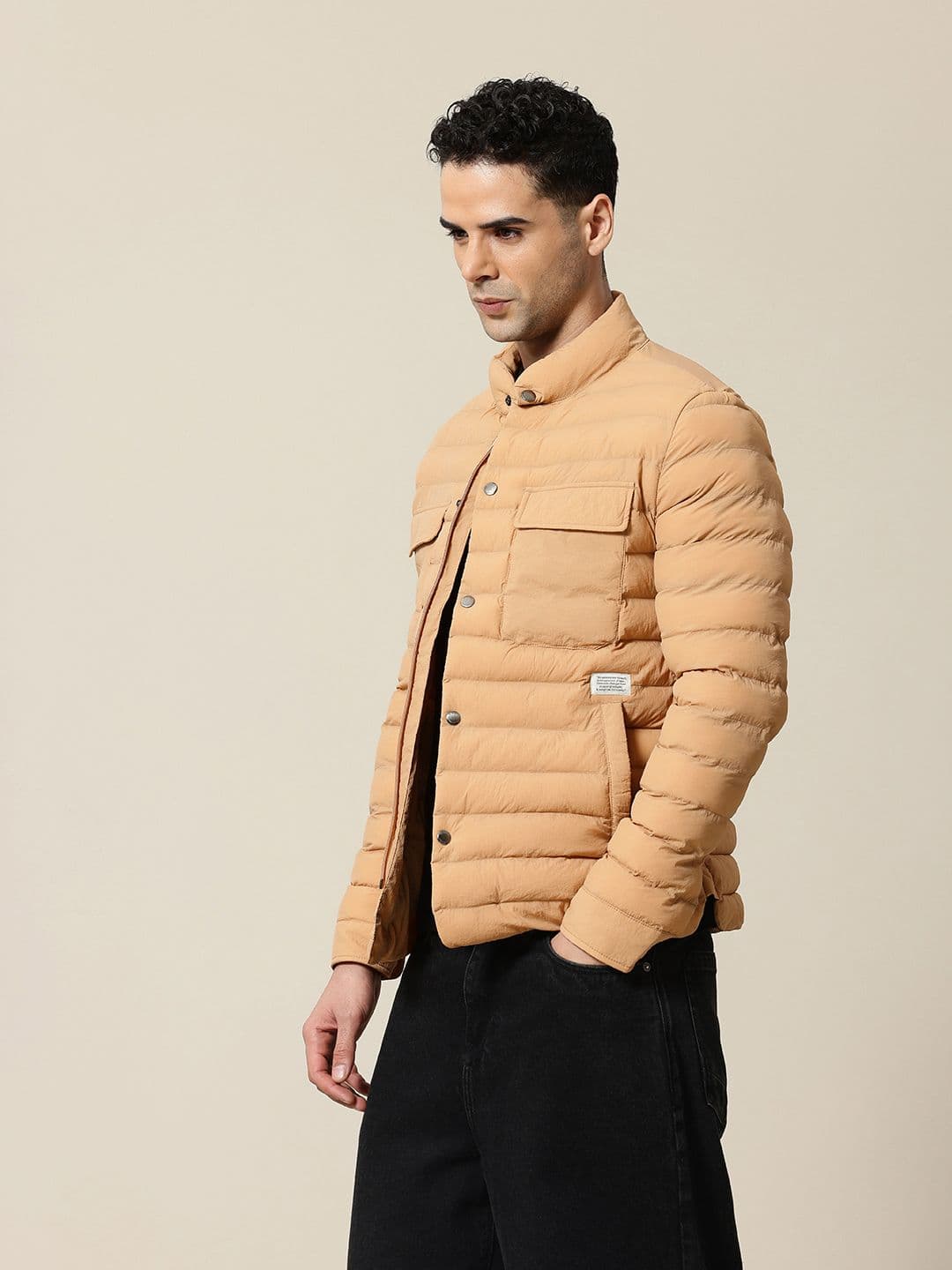 Mr Bowerbird Band Collar Tailored Fit Puffer Jacket - view 1