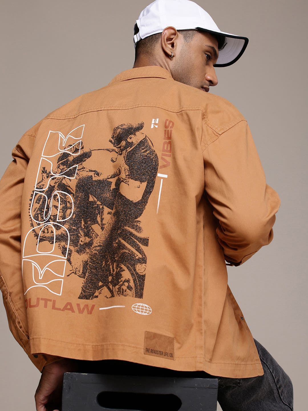 The Roadster Life Co. Pure Cotton Graphic Printed Relaxed Fit Tailored Jacket - view 1