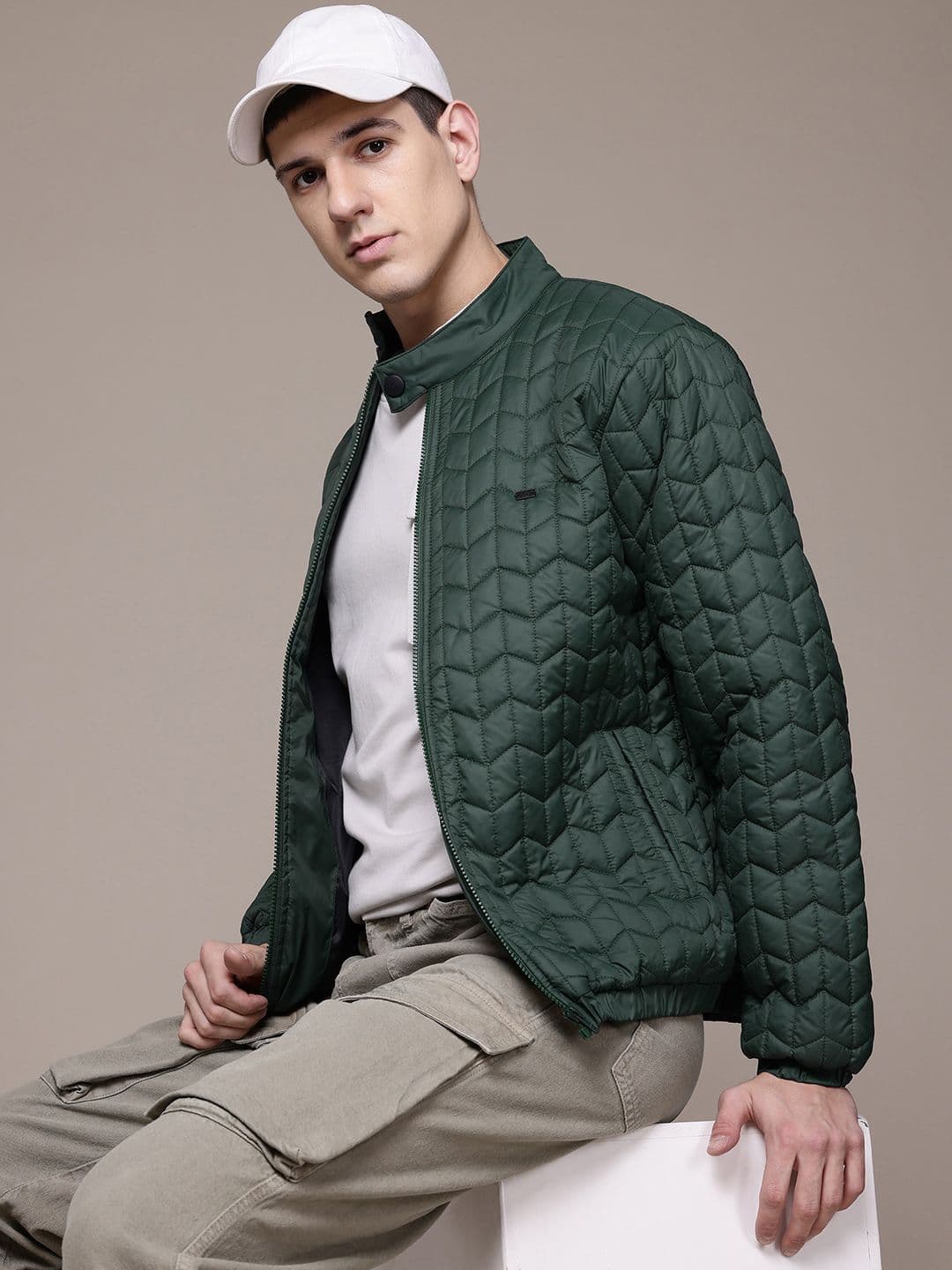 The Roadster Lifestyle Co. Mock-Collar Padded Jacket - view 1