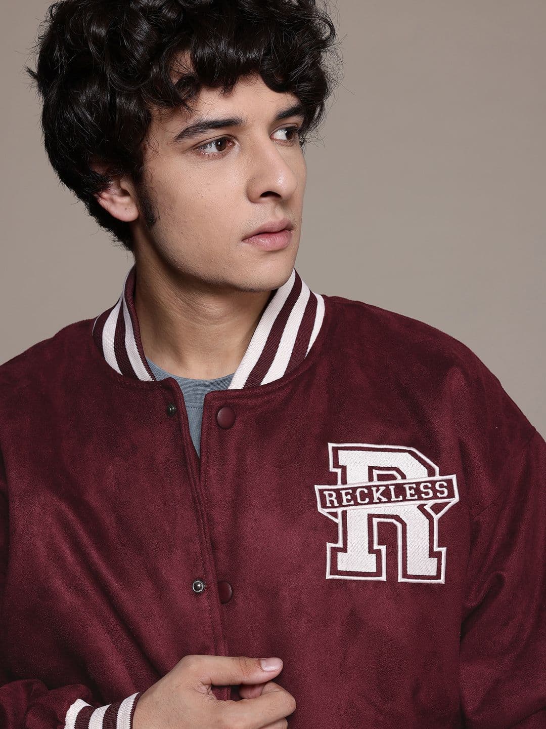 The Roadster Lifestyle Co. Bomber Jacket with Embroidered - view 1