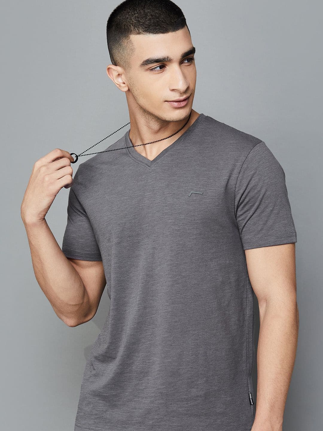 Fame Forever by Lifestyle V-Neck Cotton T-shirt - view 1