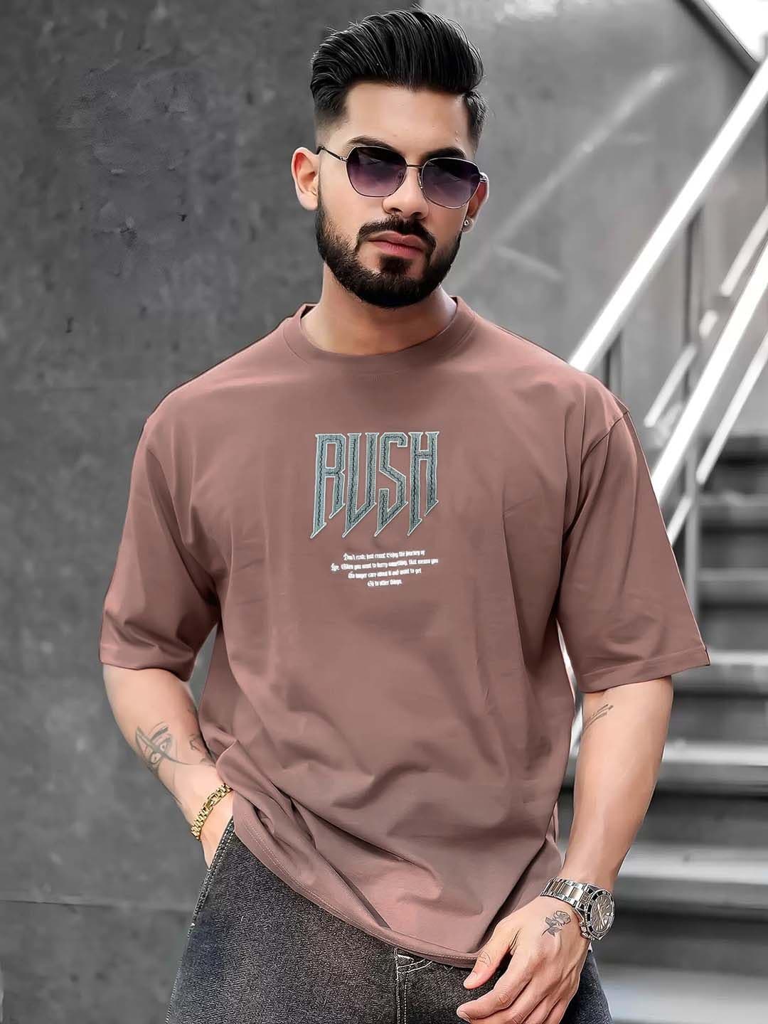 Maniac Typography Printed ound Neck Half Sleeve Cotton T-Shirt - view 1