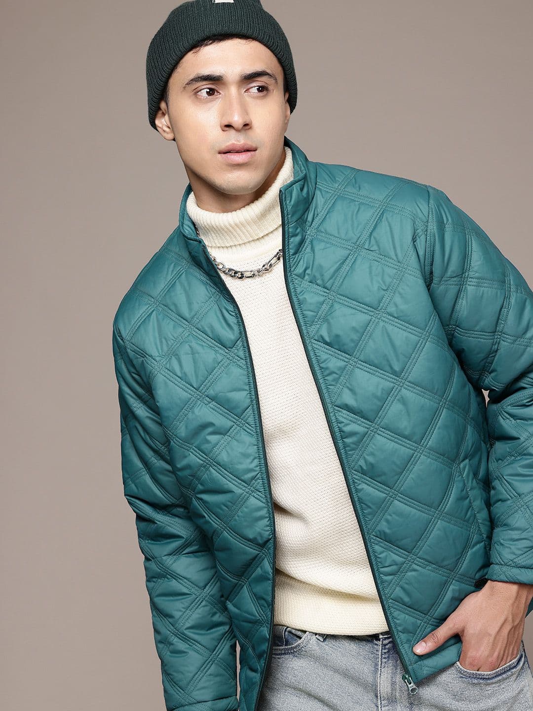 The Roadster Lifestyle Co. Mock Collar Quilted Jacket - view 1