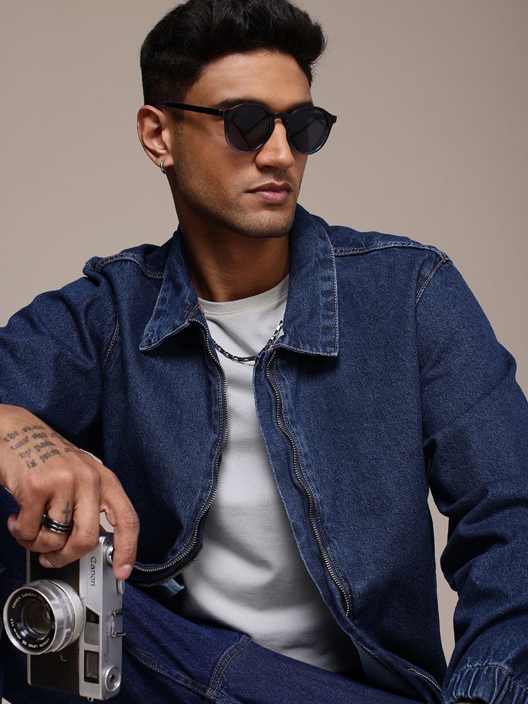 The Roadster Life Co. Spread Collar Pure Cotton Tailored Jacket - view 1