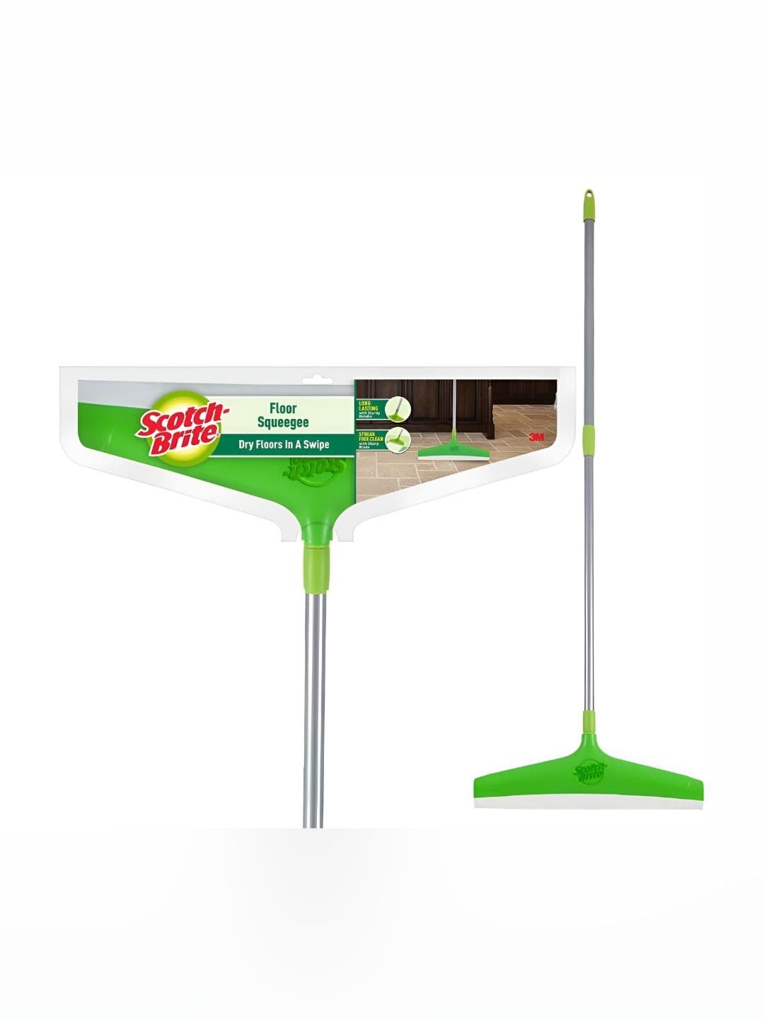 SCOTCH BRITE Green Telescopic Floor Squeegee Wiper - view 1