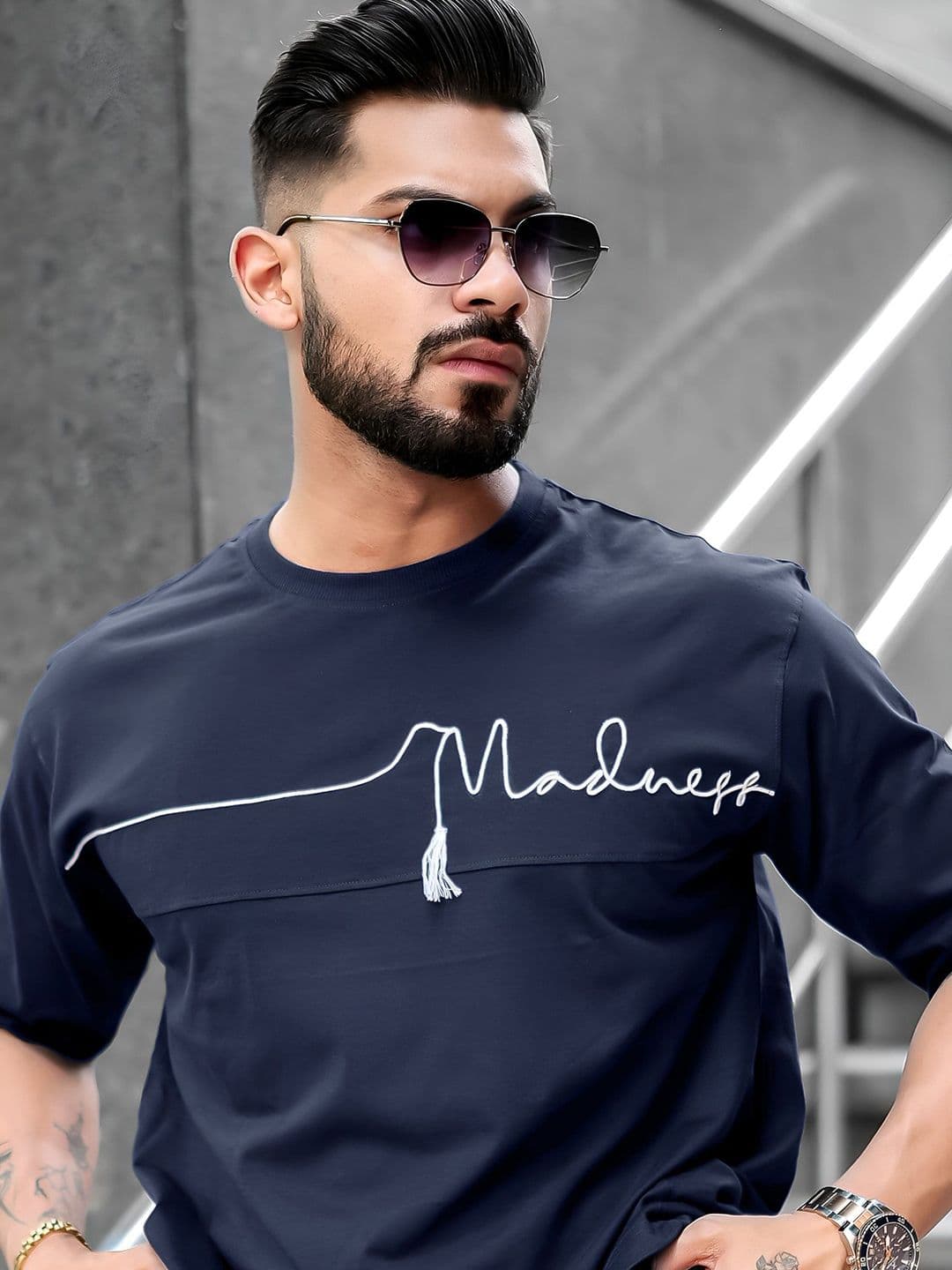 Maniac Men Typography Round Neck T-shirt - view 1