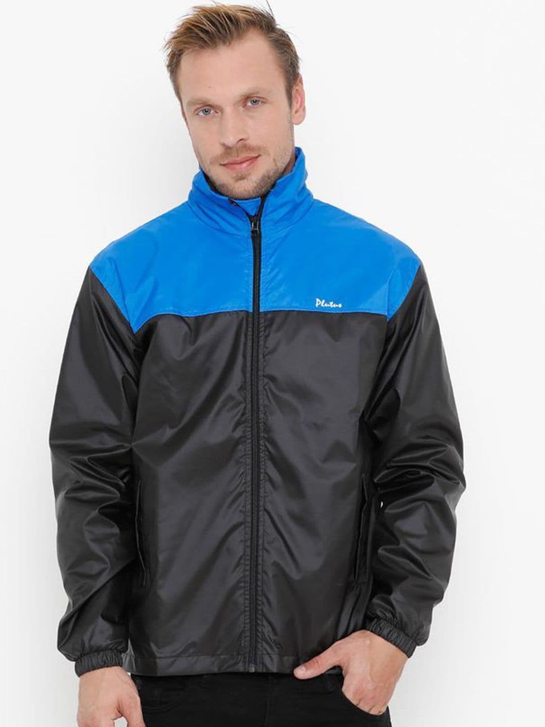 Plutus Colourblocked Mock Collar Sporty Jacket - view 1