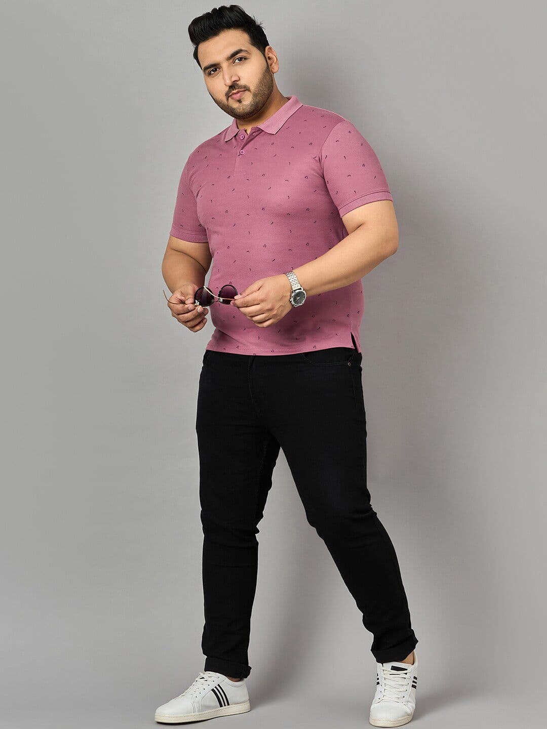 Zigo Men Conversational Plus Size Polo T-shirt - view 1
