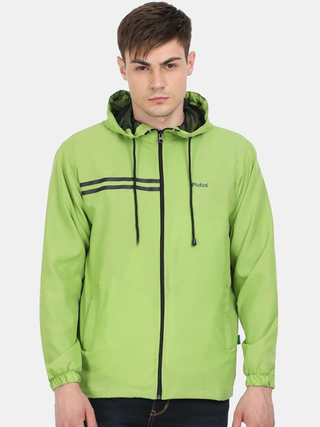 Plutus Hooded Windcheater Crop Cycling Sporty Jacket - view 1