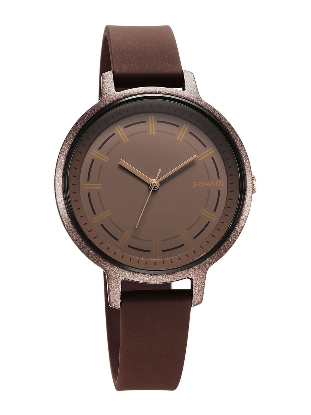 Sonata Splash Quartz Analog With Brown Dial Watch For Women - 87049pp19w - view 1