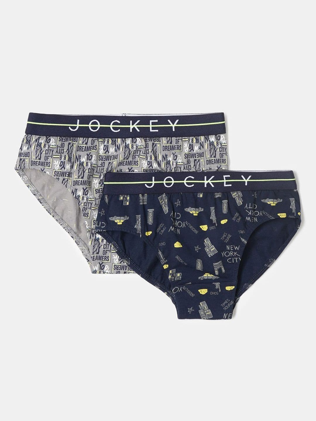Jockey Boys Pack of 2 Super Combed Cotton Printed Brief with Ultrasoft Waistband-NB01 - view 1