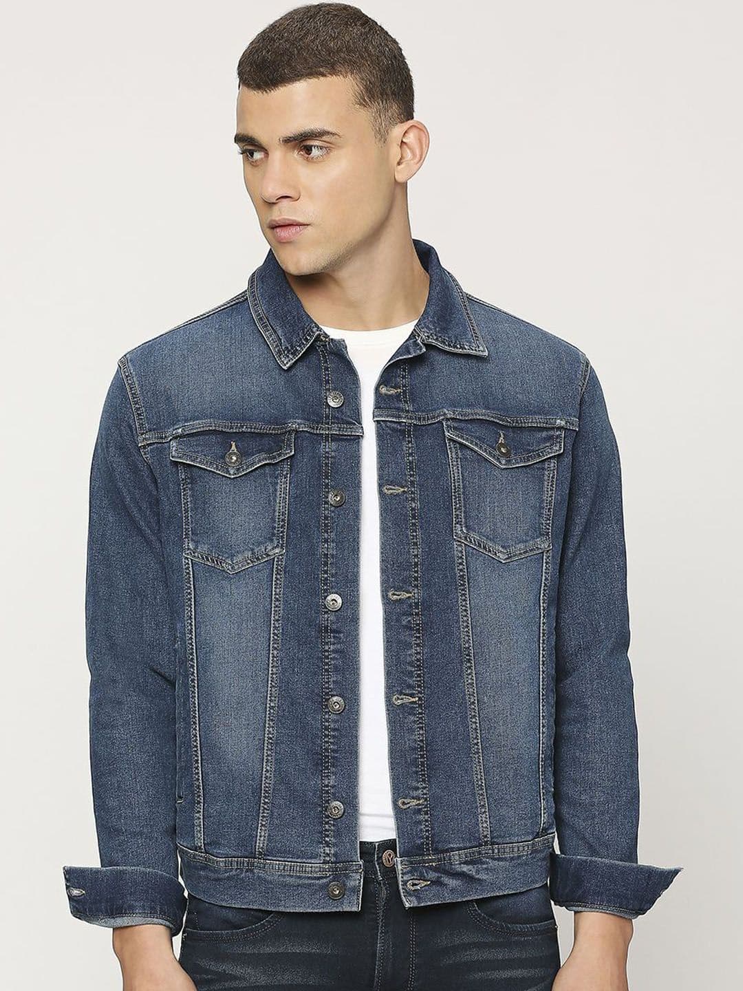 Pepe Jeans Men Washed Striped Denim Jacket - view 1