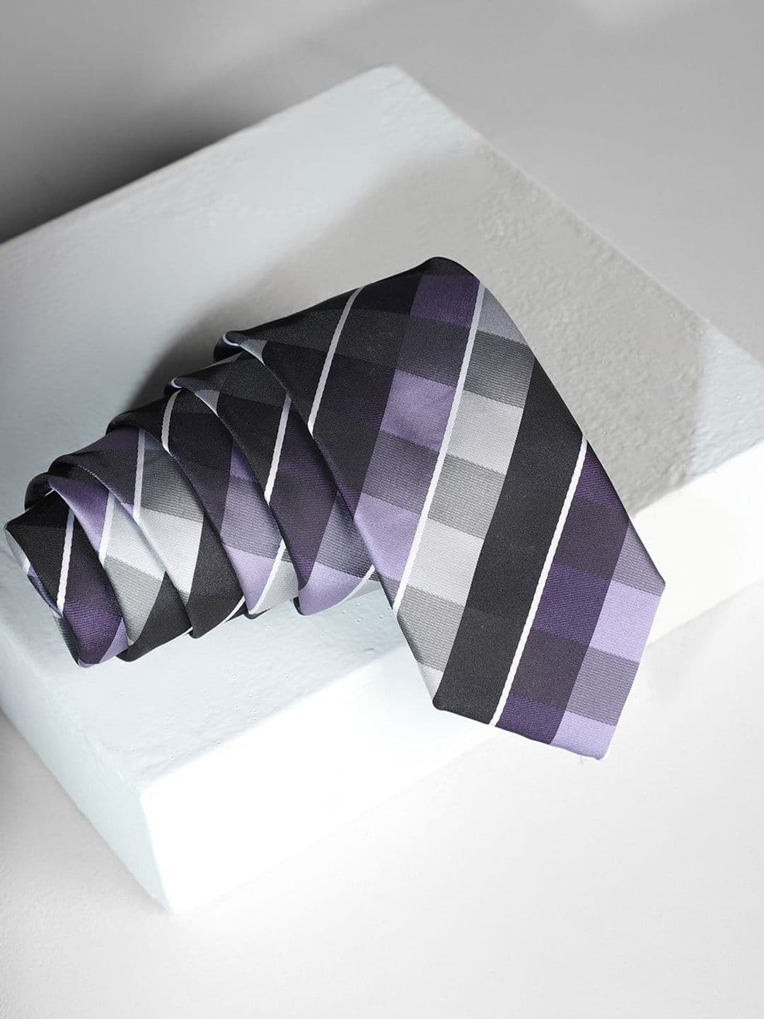 Louis Philippe Men Checked Skinny Tie - view 1