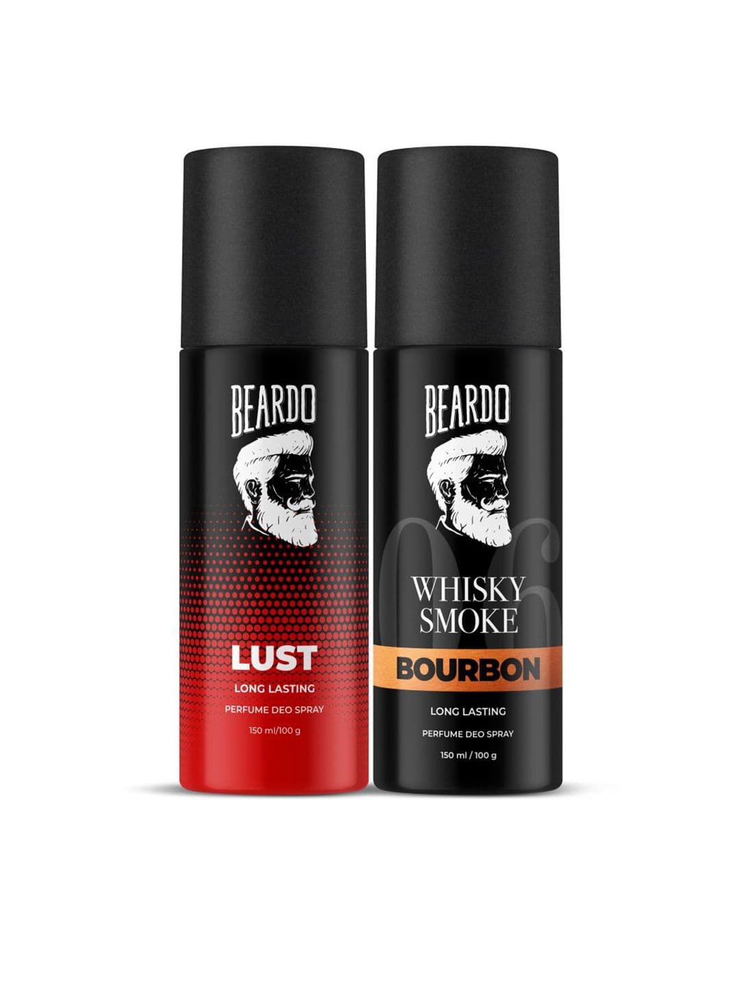 BEARDO Men Set of 2 Long Lasting Deo Spray 150ml/100g each - Lust & Whisky Smoke Bourbon - view 1