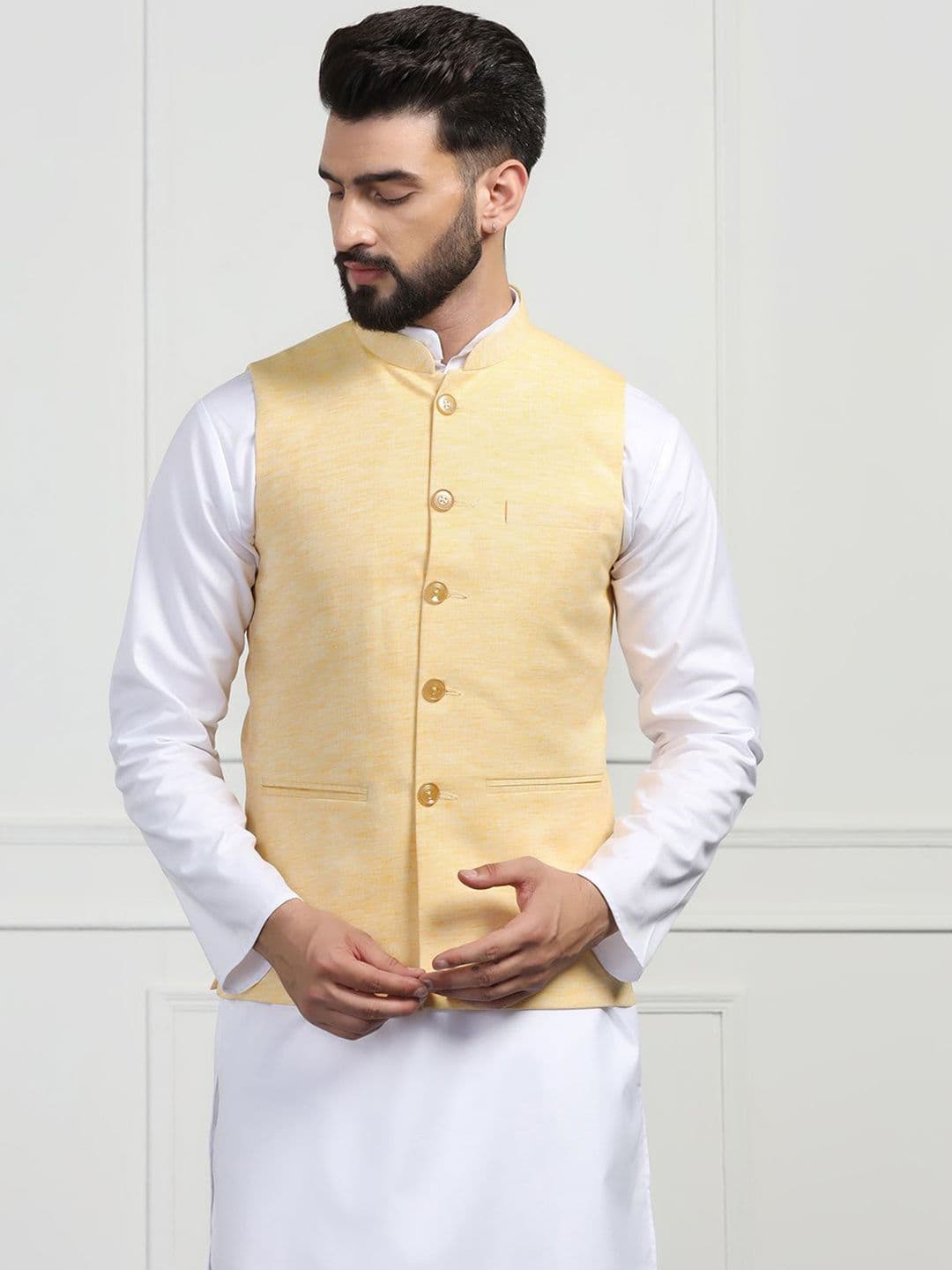 TAHVO Woven Nehru Jacket - view 1