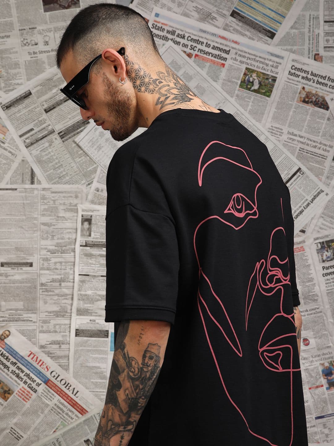 Stormborn Men Graphic Printed Oversized Cotton T-shirt - view 1