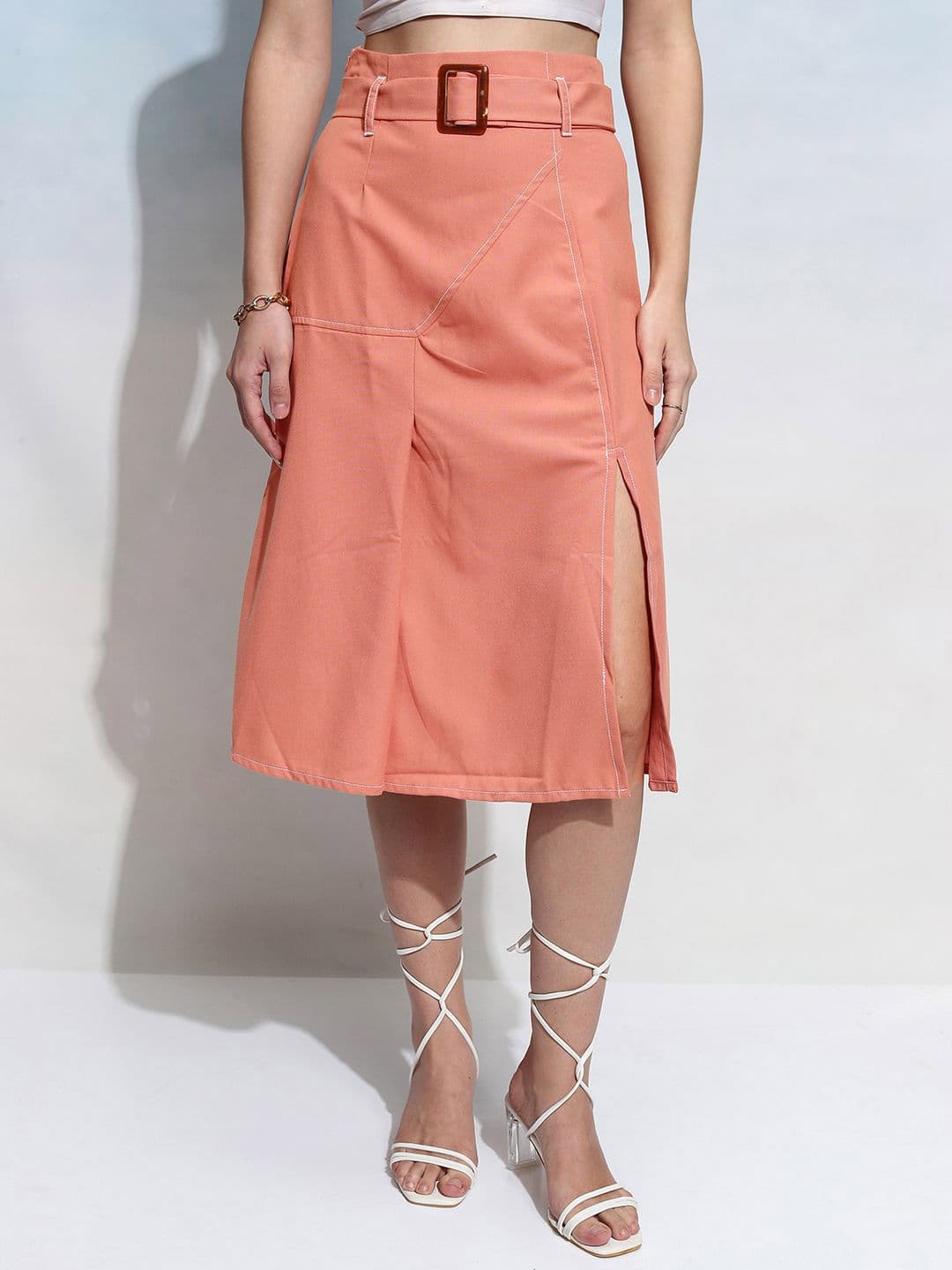 Tokyo Talkies Women Paneled Midi Skirts - view 1