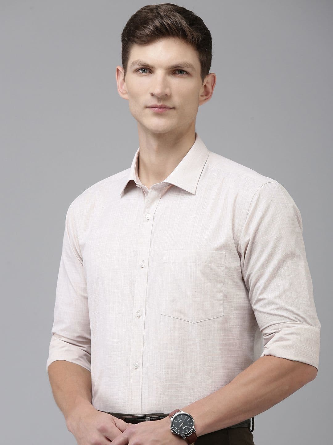 Park Avenue Slim Fit Textured Formal Shirt - view 1