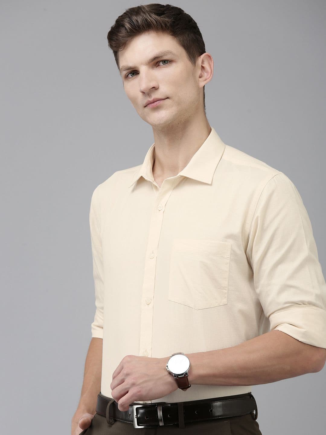 Park Avenue Pure Cotton Slim Fit Opaque Formal Shirt - view 1