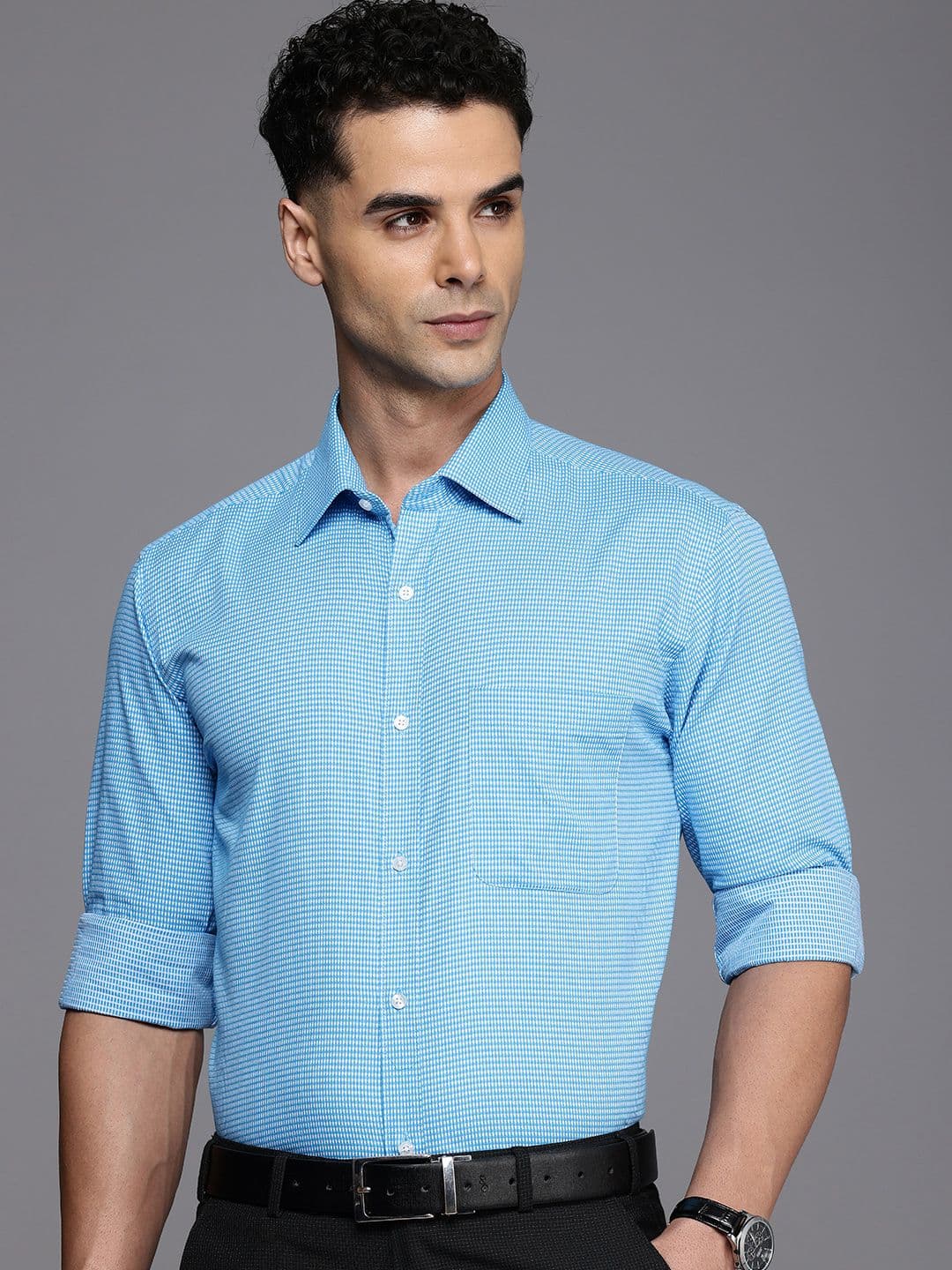 Raymond Slim Fit Opaque Pure Cotton Formal Shirt - view 1