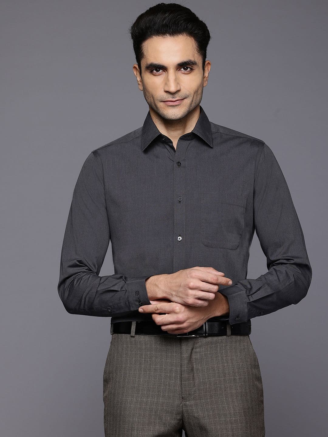 Raymond Slim Fit Pure Cotton Formal Shirt - view 1