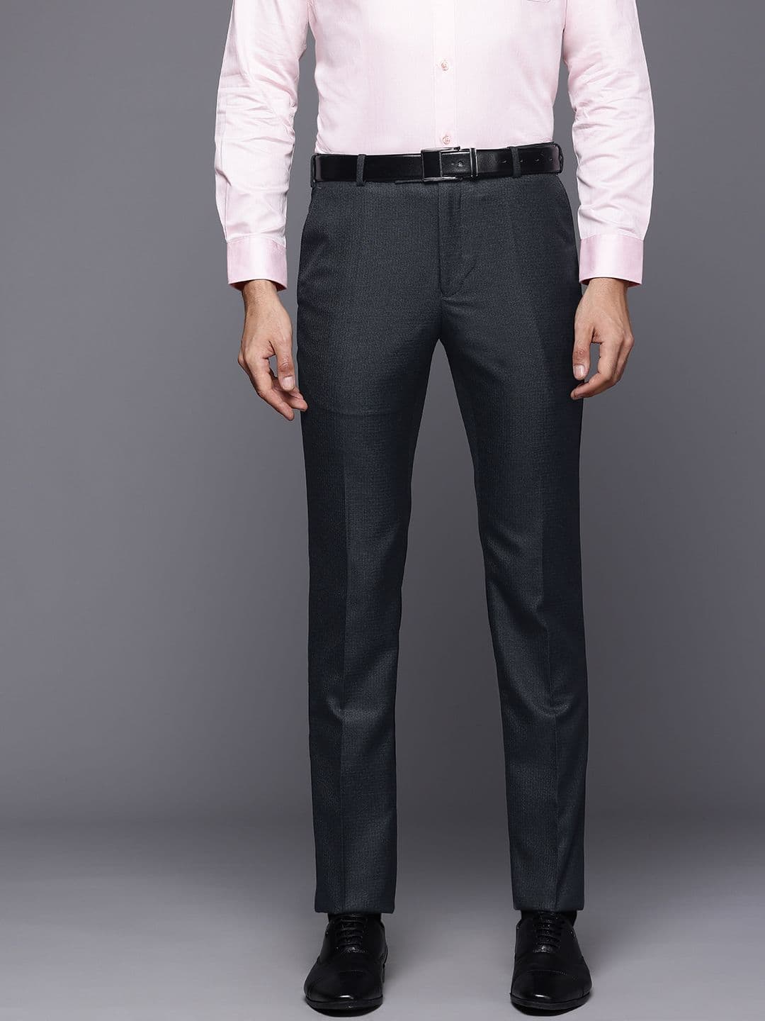 Raymond Men Textured Slim Fit Formal Trousers - view 1