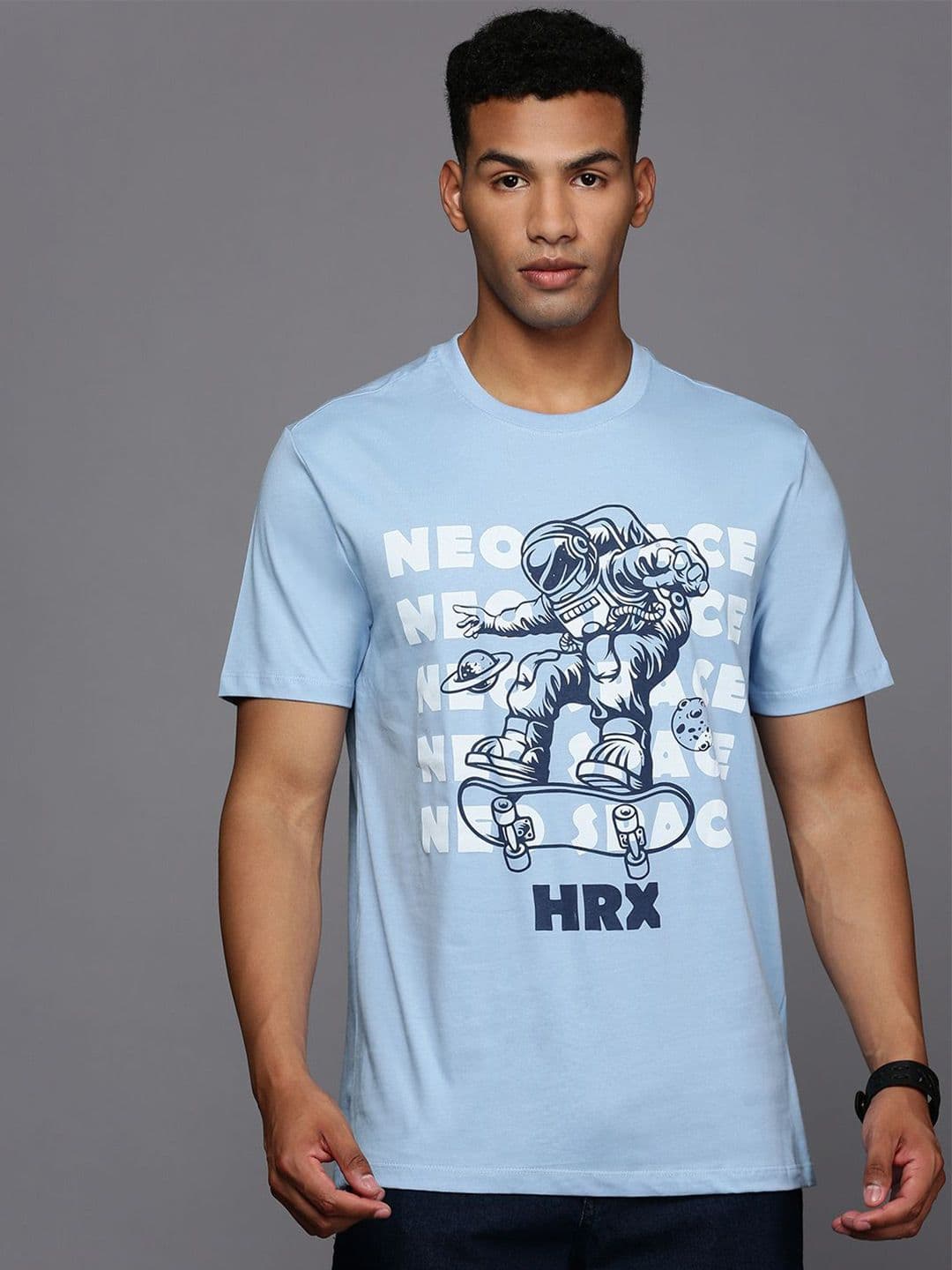 HRX by Hrithik Roshan Men Graphic Printed Round Neck T-shirt - view 1