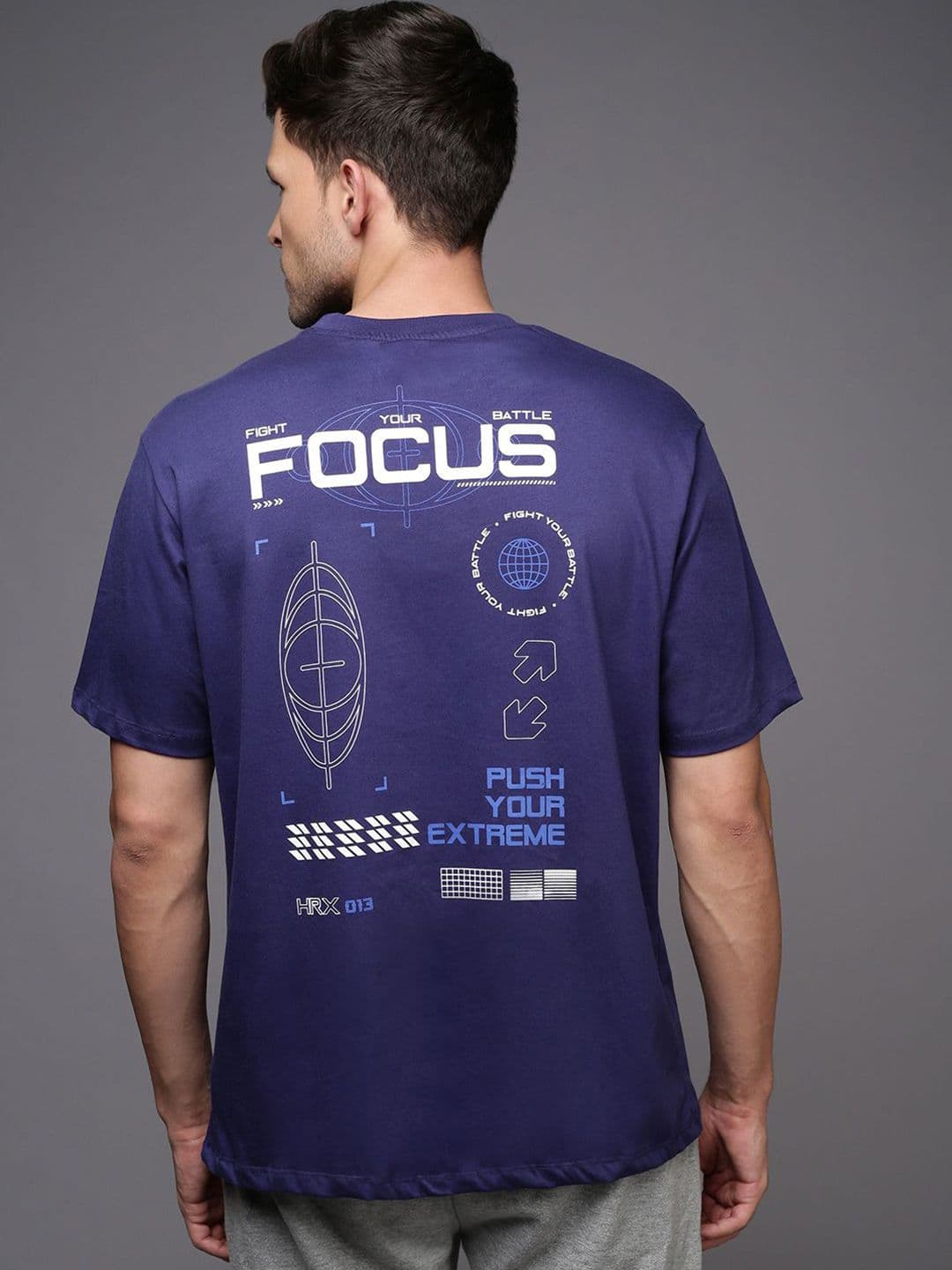 HRX by Hrithik Roshan Men Typography Printed T-shirt - view 1