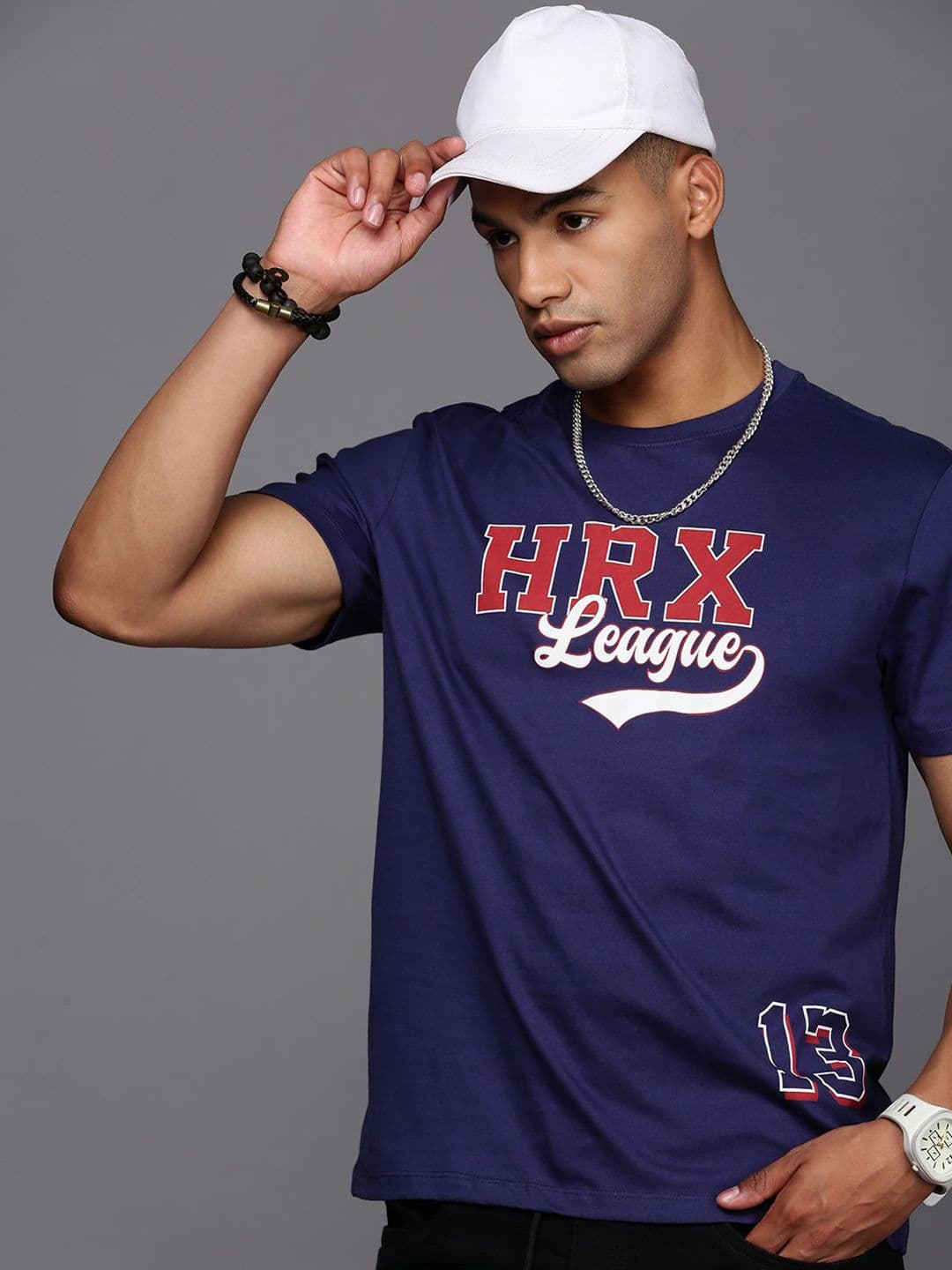 HRX by Hrithik Roshan Men Typography Printed Round Neck T-shirt - view 1