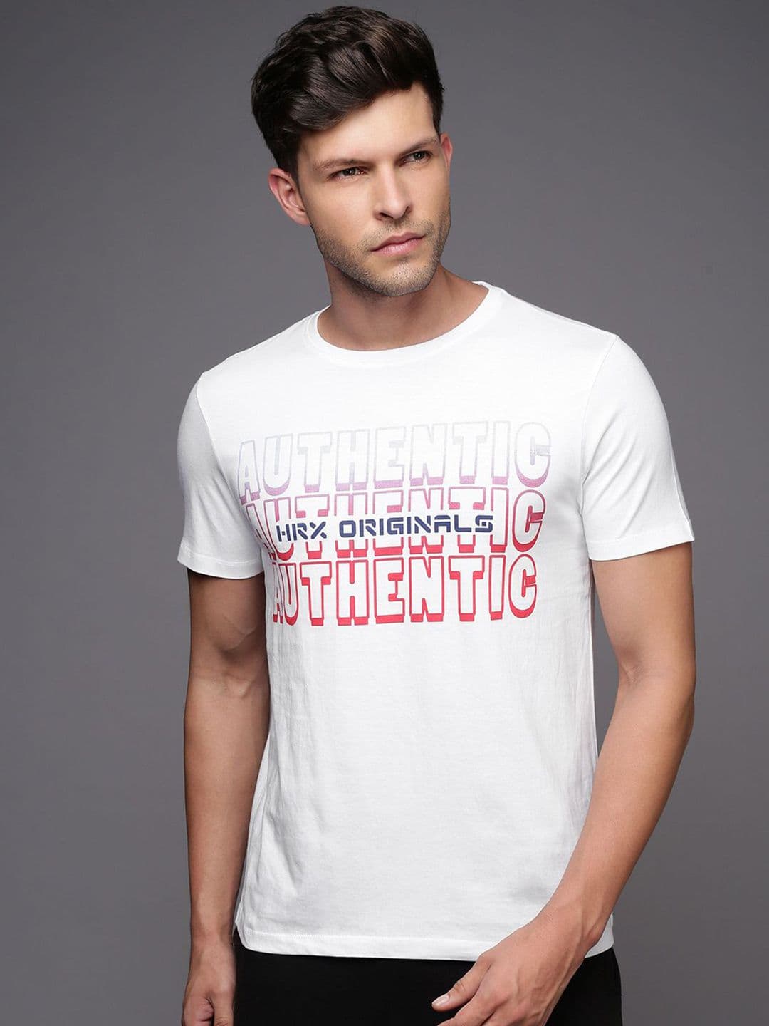 HRX by Hrithik Roshan Men Typography Printed Round Neck T-shirt - view 1