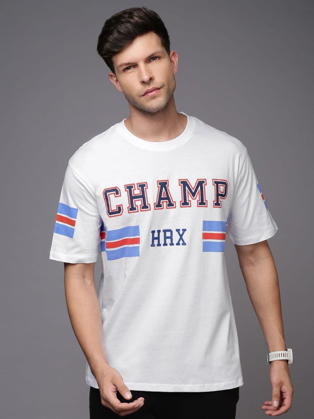 HRX by Hrithik Roshan Men Typography Printed Round Neck T-shirt - view 1