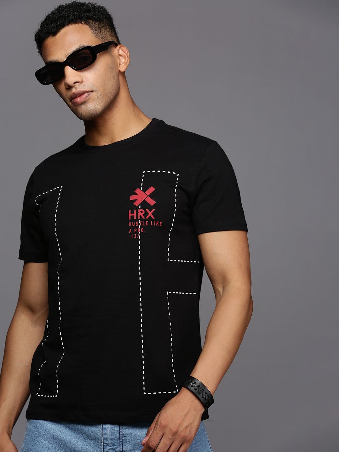 HRX by Hrithik Roshan Men Typography Printed Round Neck T-shirt - view 1