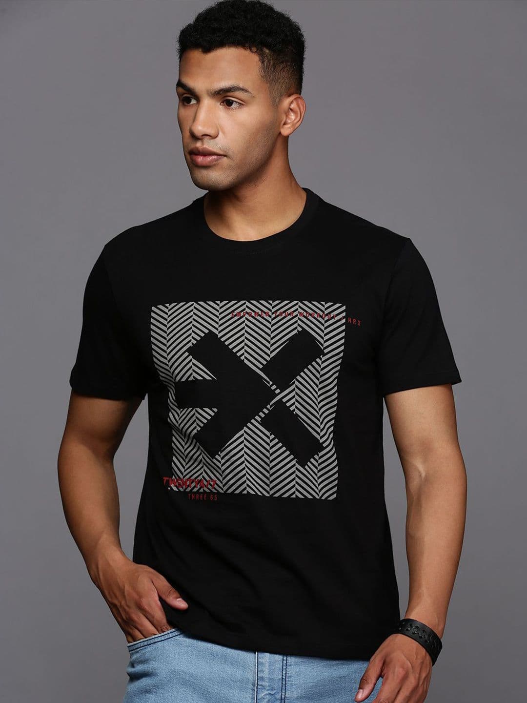 HRX by Hrithik Roshan Men Graphic Printed Round Neck T-shirt - view 1