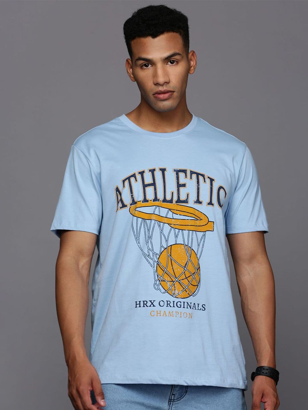 HRX by Hrithik Roshan Men Typography Printed Round Neck T-shirt - view 1