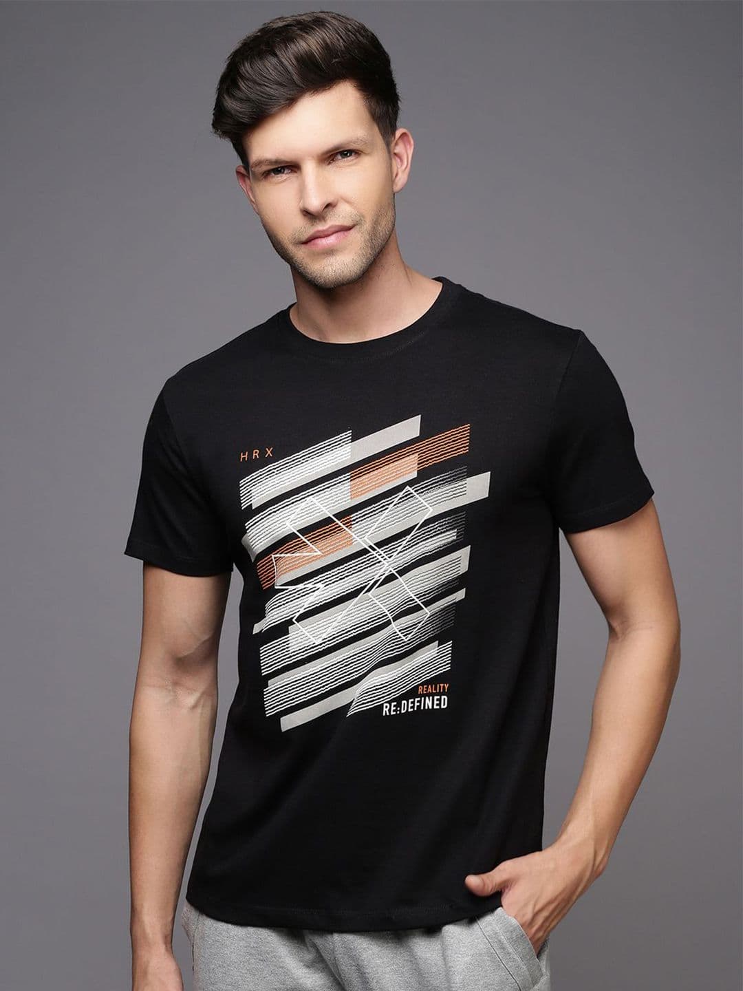 HRX by Hrithik Roshan Men Typography Printed Round Neck T-shirt - view 1